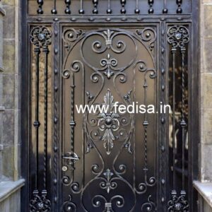 Attractive Steel Gate Grill Design for House Fronts No-4276