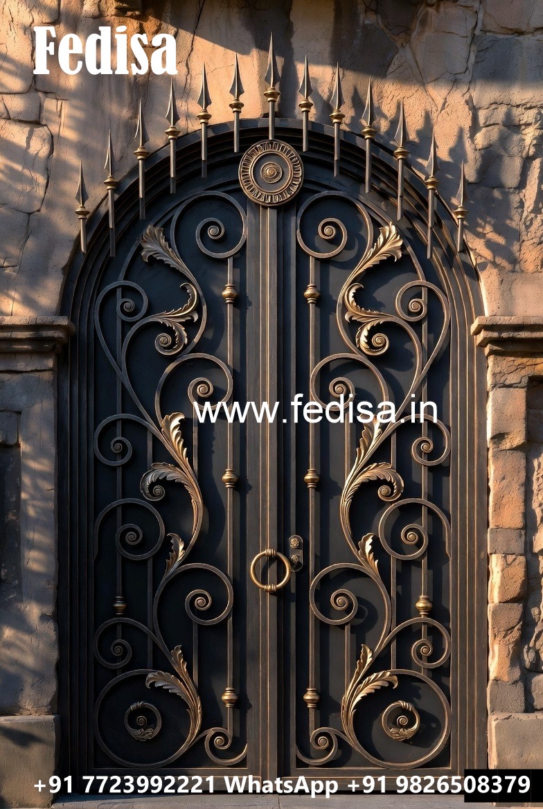 Stylish Front Entry Gate Grill Design for Homes No-4282
