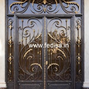 Stylish Steel Gate Grill Design for Elegant Entrance No-4303