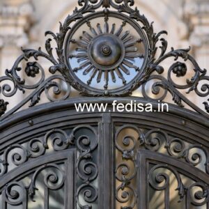 Unique Steel Gate Grill Design with Artistic Touch No-4313