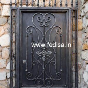 Modern Entrance Gate Grill Design with Elegant Pattern No-4350