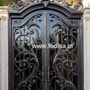 Elegant Main Gate Grill Design for Luxury Residences No-4353