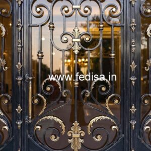 Artistic Modern Iron Grill Gate Design No-4382