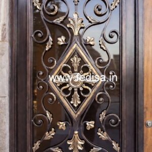 Contemporary Front Gate Grill Design with Elegant Finish No-4396