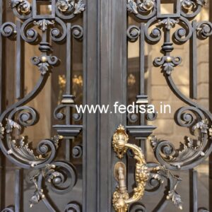 Stylish Black Steel Gate Grill Design for Homes No-4413