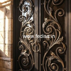 Luxury Geometric Gate Grill Design for House Fronts No-4423