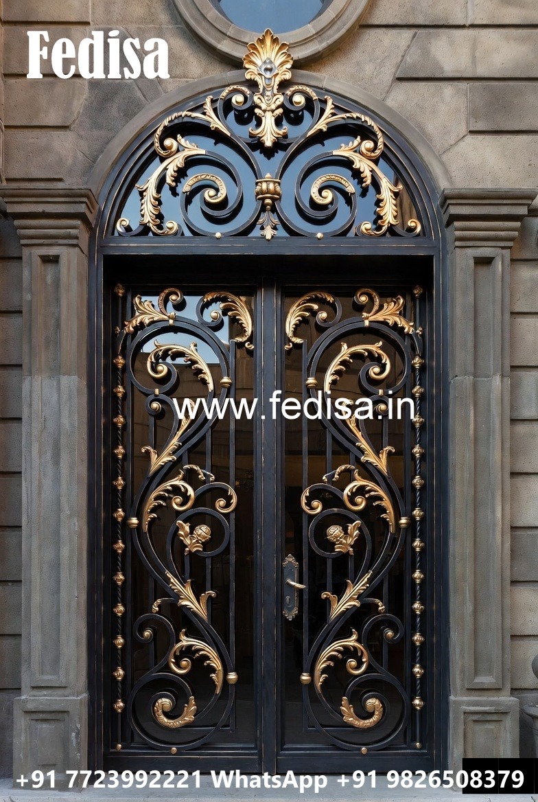 Stylish Decorative Entrance Gate Grill Design No-4446