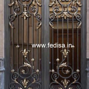 Stylish Gate Grill Design for Contemporary House Fronts No-4502