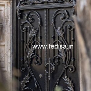 Contemporary Gate Grill Design with Artistic Patterns No-4515