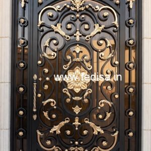 Modern Geometric Gate Grill Design for Entrances No-4571