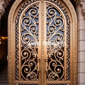 Artistic Front Gate Grill Design for Elegant Homes No-4578