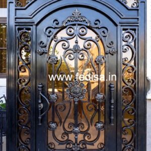 Modern Entrance Gate Grill Design with Elegant Pattern No-4650