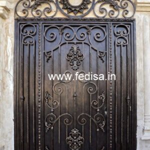 Elegant Main Gate Grill Design for Luxury Residences No-4653