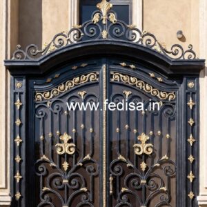 Attractive Modern Gate Grill Design with Geometric Style No-4656
