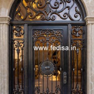 Contemporary Front Gate Grill Design with Elegant Finish No-4696