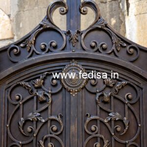 Elegant Contemporary Gate Grill Design with Artistic Pattern No-4714