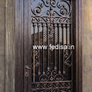 Stylish Gate Grill Design for Contemporary House Fronts No-4802