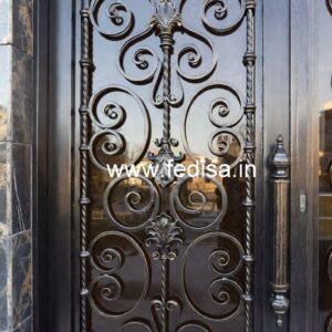 Contemporary Gate Grill Design with Artistic Patterns No-4815