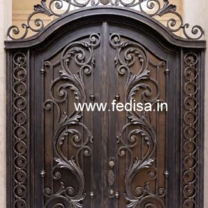 Modern Geometric Gate Grill Design for Entrances No-4871