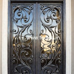 Luxury Iron Grill Gate Design with Golden Finish No-4890