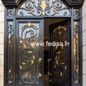 Unique Steel Gate Grill Design with Artistic Touch No-4913