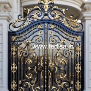 Stylish Main Gate Grill Design with Modern Patterns No. 4916