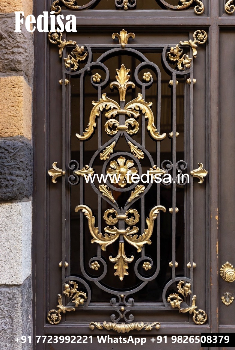 Unique Entrance Gate Grill Design for Contemporary Homes No-4934