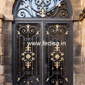 Elegant Main Gate Grill Design for Luxury Residences No-4953