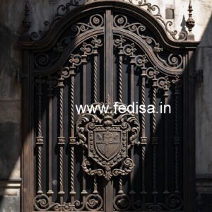 Stylish Iron Entrance Gate Grill Design Inspiration No-4967