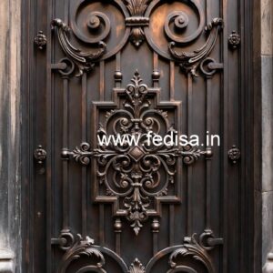 Elegant Exterior Grill Gate Design for Contemporary Villas No-4991