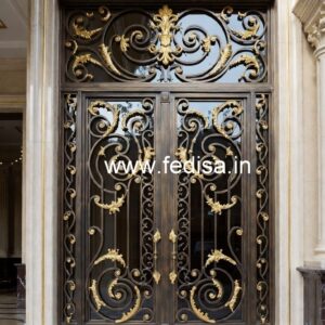 Luxury Geometric Gate Grill Design for House Fronts No-5023