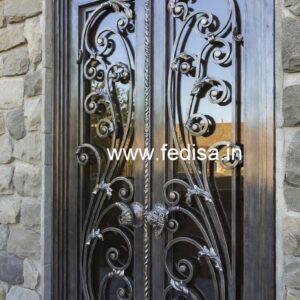 Stylish Modern Iron Grill Gate Design for Homes No-5040