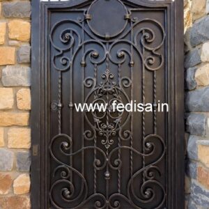 Contemporary Black Steel Grill Gate Design No-5090