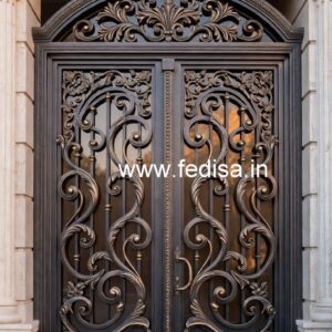Contemporary Gate Grill Design with Artistic Patterns No-5115