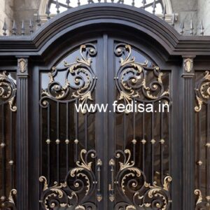 Modern Geometric Gate Grill Design for Entrances No-5171