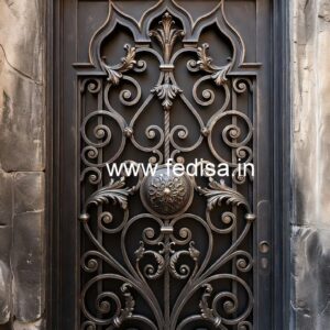 Luxury Iron Grill Gate Design with Golden Finish No-5190