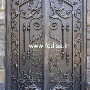 Minimal Steel Gate Grill Design for Elegant Homes No-5193