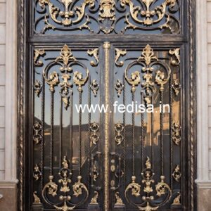 Luxury Black and Gold Gate Grill Design No-5262