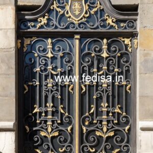 Fancy Exterior Gate Grill Design for Elegant Villas No-5281