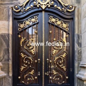 Elegant Contemporary Gate Grill Design with Artistic Pattern No-5314