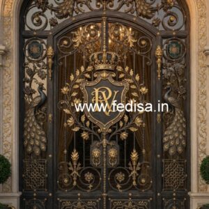 Luxury Geometric Gate Grill Design for House Fronts No-5323