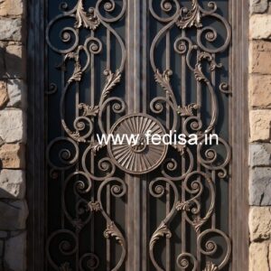 Contemporary Black Steel Grill Gate Design No-5390