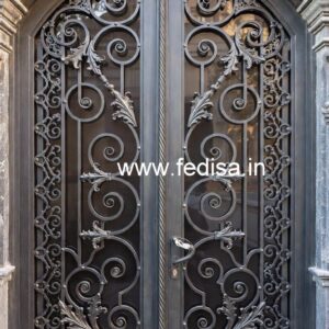 Black Metal Gate Grill Design for Modern Houses No-5420