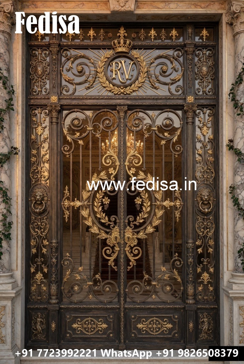 Grand Entrance Gate Grill Design for Luxury Villas No-5448