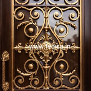 Black and Gold Gate Grill Design Inspiration No-5465