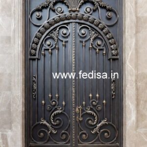 Designer Sliding Gate Grill Design for Modern Homes No. 5524