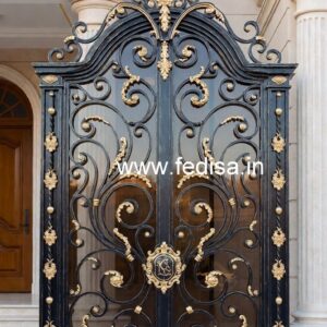 Contemporary Iron Grill Gate Design for Villas No-5555