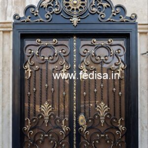 Luxury Black and Gold Gate Grill Design No-5562