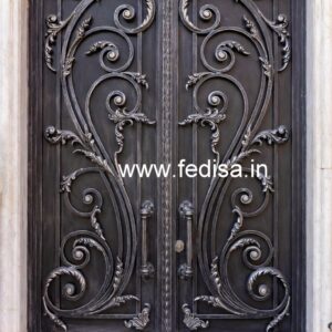 Stylish Iron Entrance Gate Grill Design Inspiration No-5567