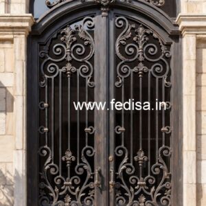 Fancy Exterior Gate Grill Design for Elegant Villas No-5581